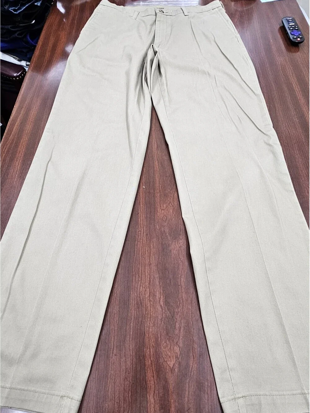 Lee Total Freedom Mens Khaki Pants 34x34 Relaxed Fit Straight Leg Comfort Beige
